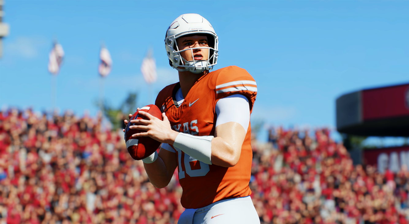 Arch Manning drops back to pass — College Football 26