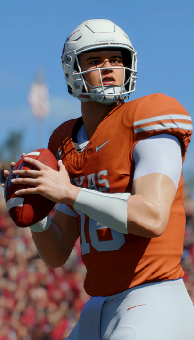 Arch Manning drops back to pass — College Football 26